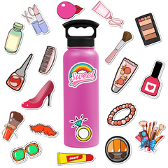 50pcs Waterproof Girls Cosmetics Stickers