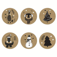 Christmas Theme Seal Labels Stickers - DIY Gift Baking