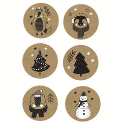 Christmas Theme Seal Labels Stickers - DIY Gift Baking