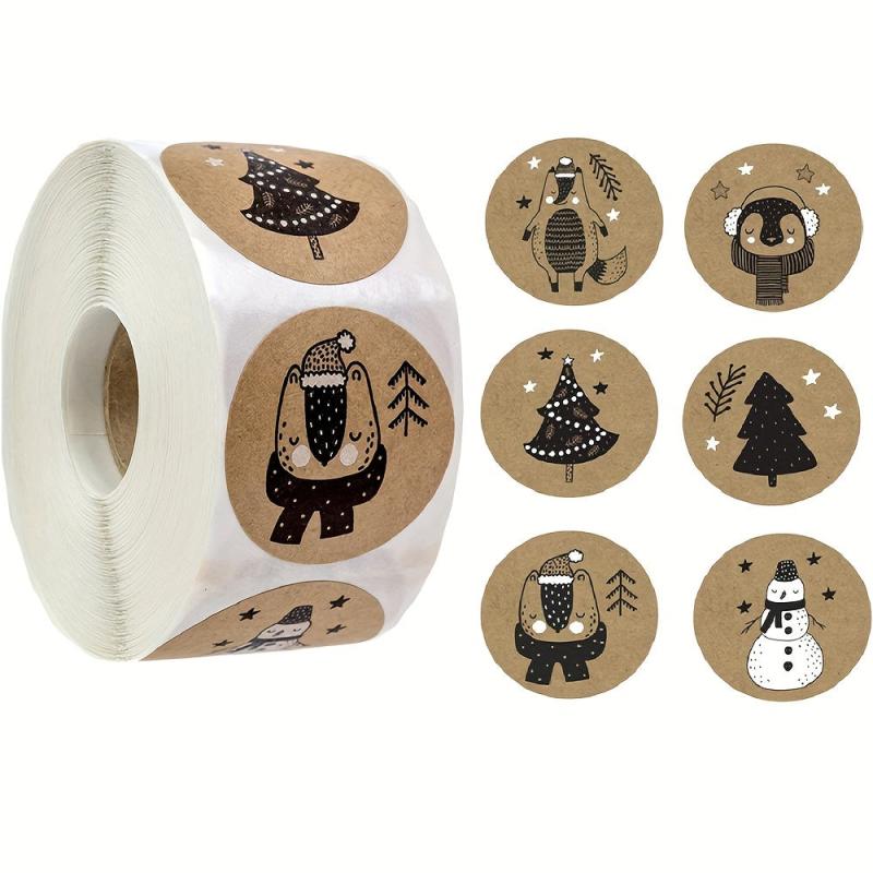 Christmas Theme Seal Labels Stickers - DIY Gift Baking