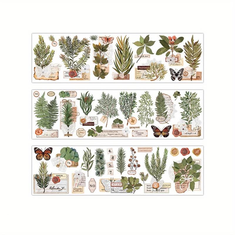 6 Sheets Plant Pattern Washi Paper Tape Stickers