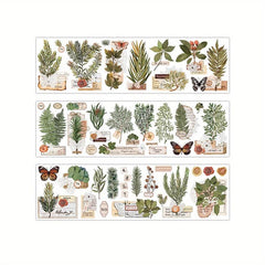 6 Sheets Plant Pattern Washi Paper Tape Stickers