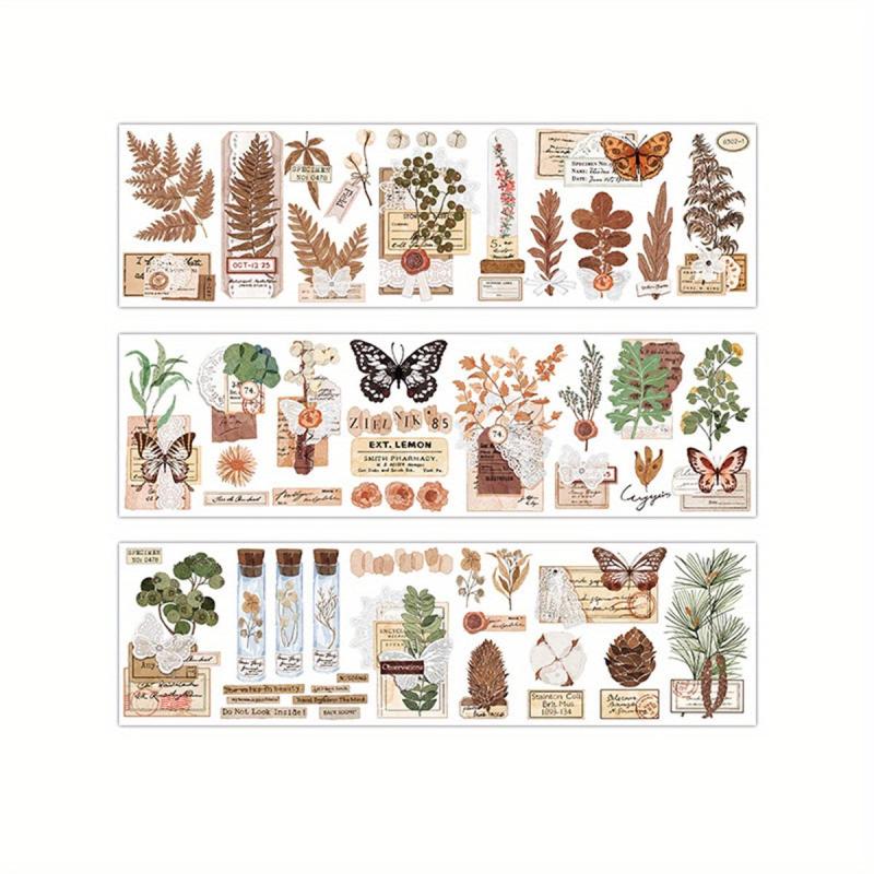 6 Sheets Plant Pattern Washi Paper Tape Stickers