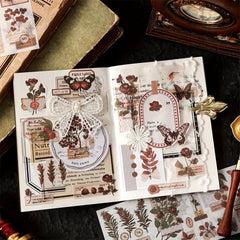 6 Sheets Plant Pattern Washi Paper Tape Stickers