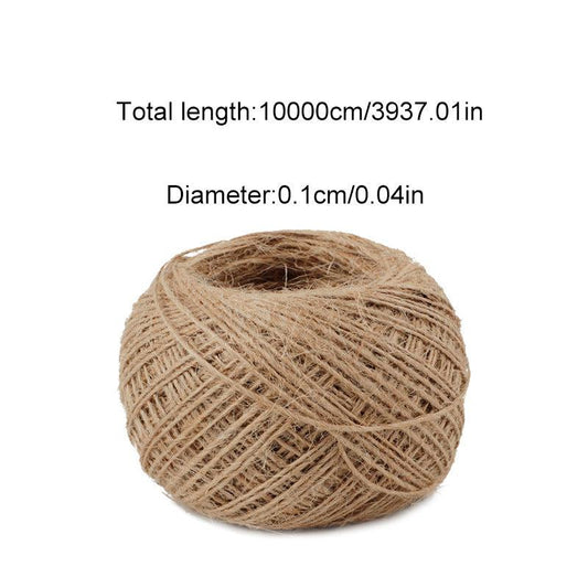 Vintage Jute Colored Hemp Rope DIY Lighting Decorative 1mm 100m