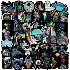 50Pcs 'Astronaut Space Travel' Graffiti Stickers Waterproof