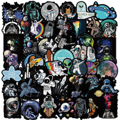 50Pcs 'Astronaut Space Travel' Graffiti Stickers Waterproof