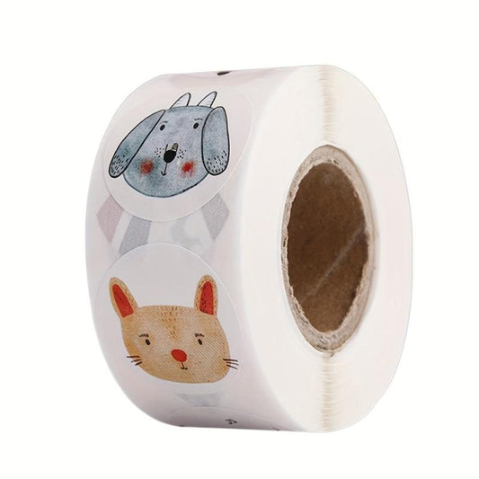 500pcs Cartoon Animal Reward Stickers for Kids & Teachers