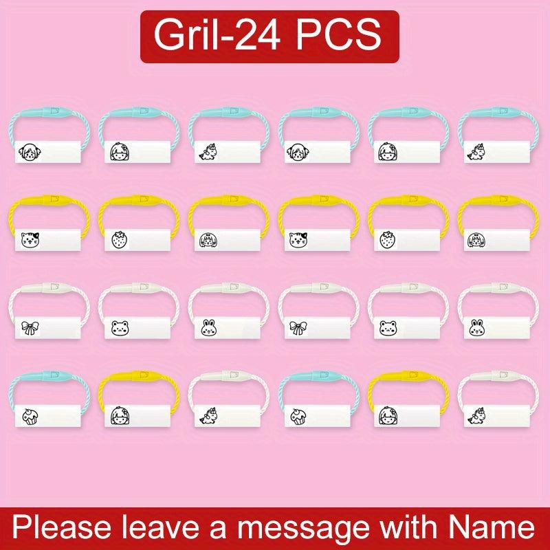 Customized Name Pendant Stickers - Pack of 12-24 - School Supplies Shoes
