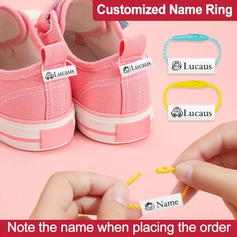 Customized Name Pendant Stickers - Pack of 12-24 - School Supplies Shoes