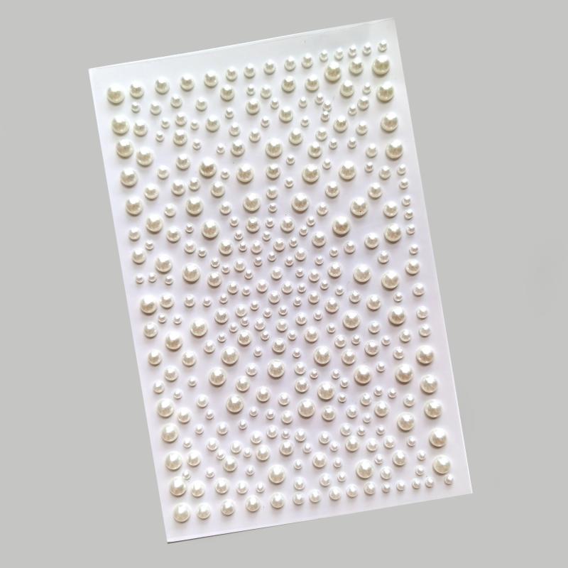 Pearl Sticker Flat Back 3mm for Makeup Nail Art DIY Crafts Scrapbooking