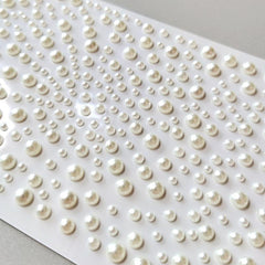 Pearl Sticker Flat Back 3mm for Makeup Nail Art DIY Crafts Scrapbooking