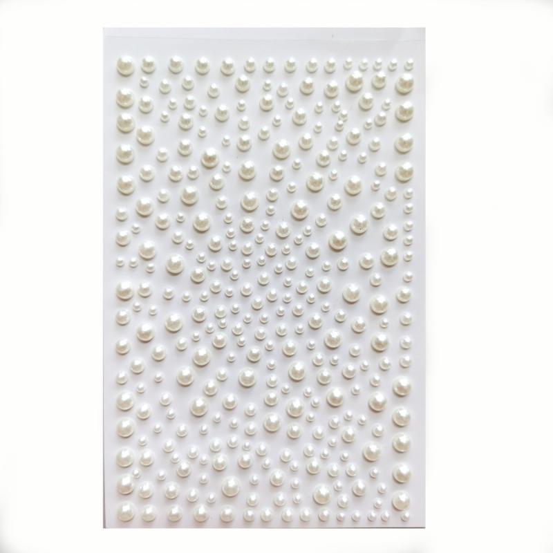 Pearl Sticker Flat Back 3mm for Makeup Nail Art DIY Crafts Scrapbooking