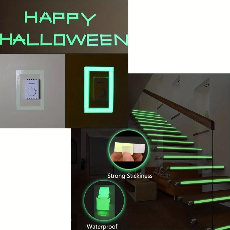 Glow In Dark Tape 5.03M X 1.02Cm Luminescent Emergency Roll Safety