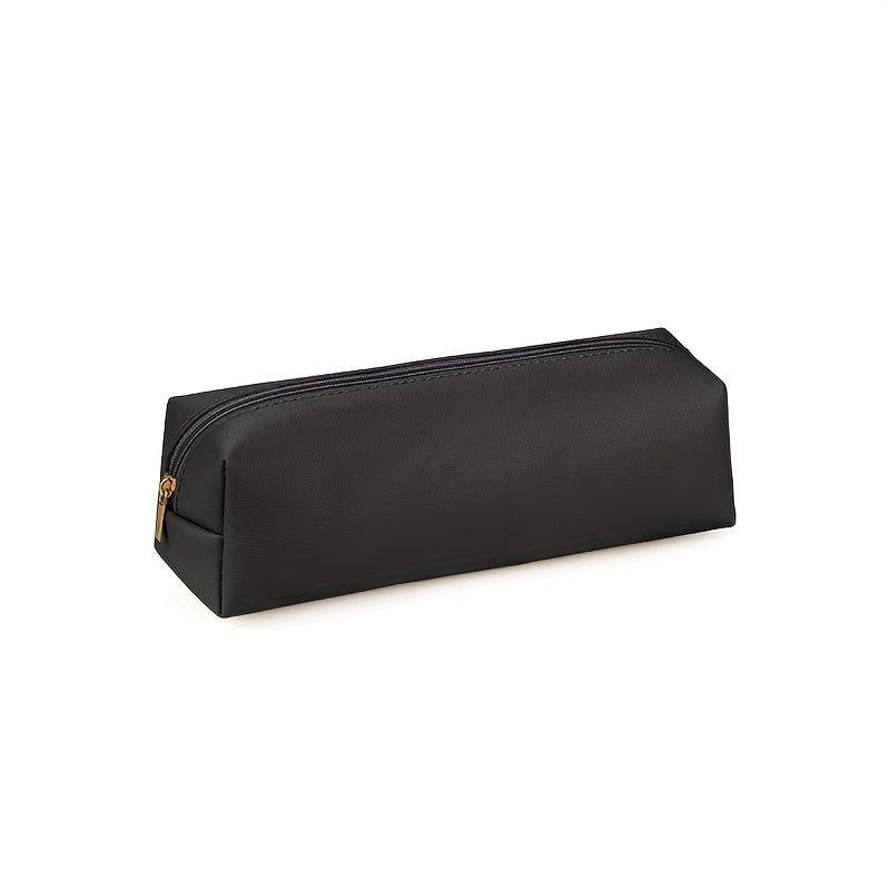 Leather Pencil Pouch Stationery Cosmetic Case