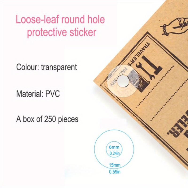 Adhesive Hole Reinforcement Stickers for Loose Leaf Books