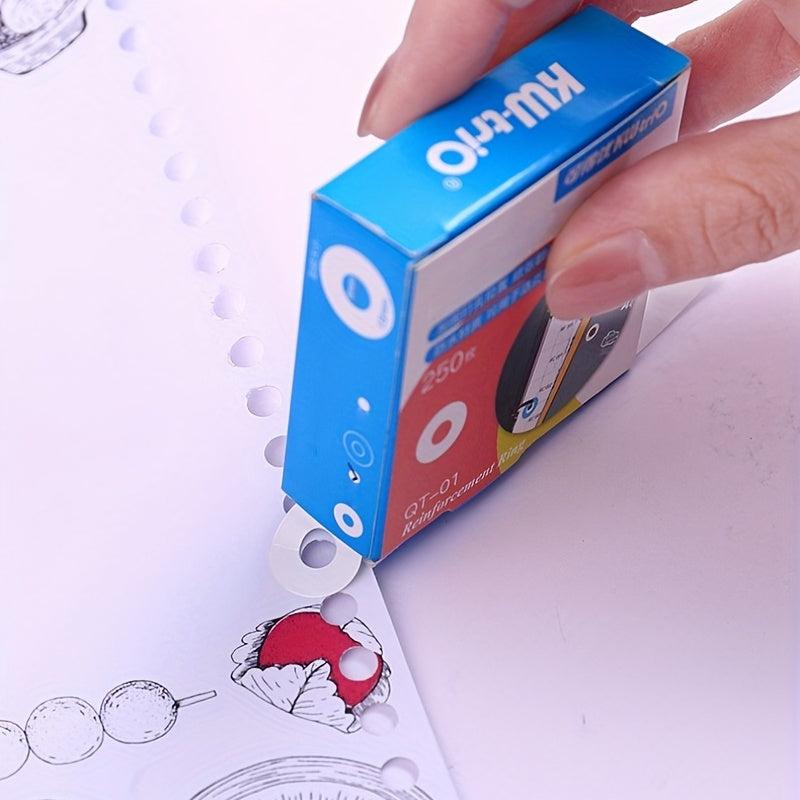 Adhesive Hole Reinforcement Stickers for Loose Leaf Books