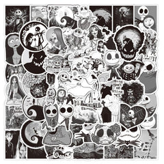 50pcs Christmas Horror Night Halloween Theme Waterproof Stickers DIY Materials