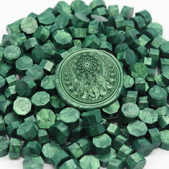 200pcs Pine Green Metallic Luster Sealing Wax Beads for Wax Sealing