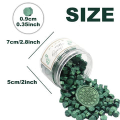 200pcs Pine Green Metallic Luster Sealing Wax Beads for Wax Sealing
