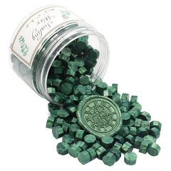 200pcs Pine Green Metallic Luster Sealing Wax Beads for Wax Sealing