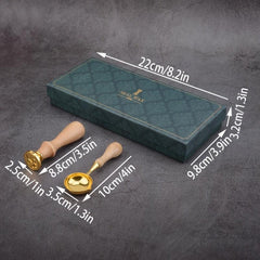 Wax Seal Stamp Set with Spoon, Wax Particles, Capsules, Candle
