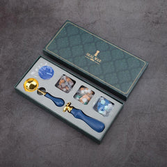 Wax Seal Stamp Set with Spoon, Wax Particles, Capsules, Candle