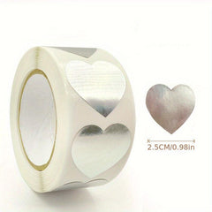 500pcs Heart Shaped 'Thank You' Stickers for Crafting