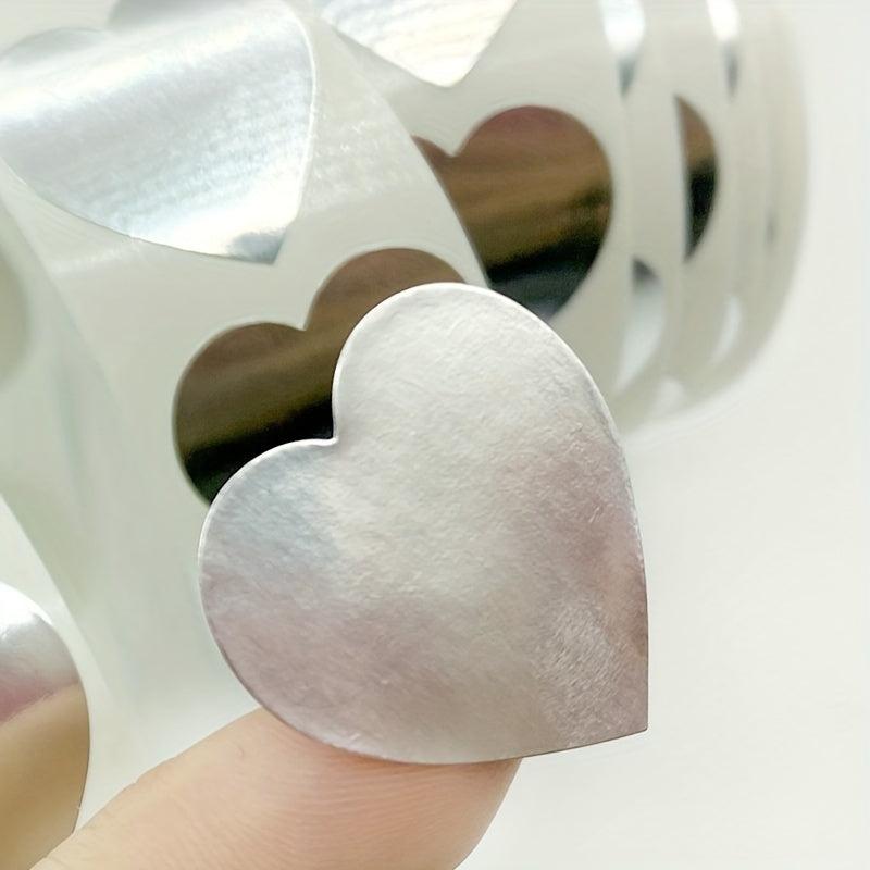 500pcs Heart Shaped 'Thank You' Stickers for Crafting