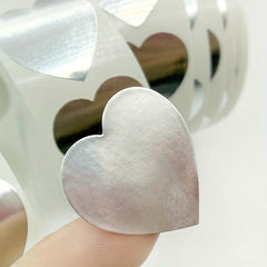 500pcs Heart Shaped 'Thank You' Stickers for Crafting