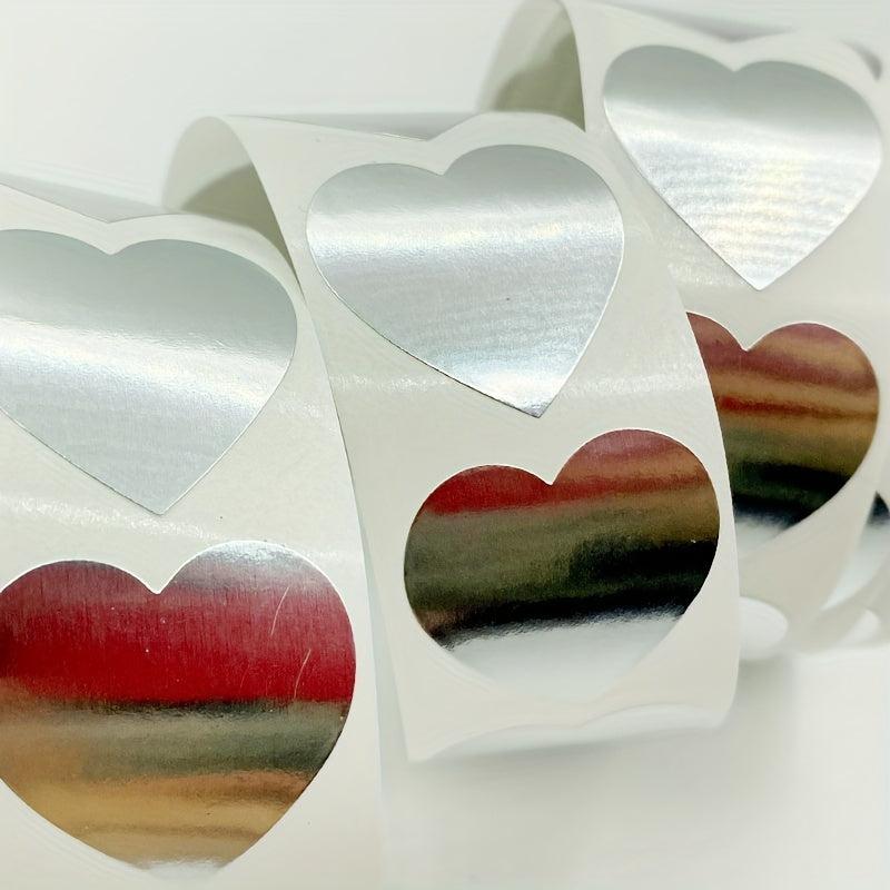 500pcs Heart Shaped 'Thank You' Stickers for Crafting
