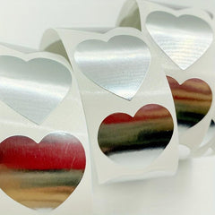 500pcs Heart Shaped 'Thank You' Stickers for Crafting
