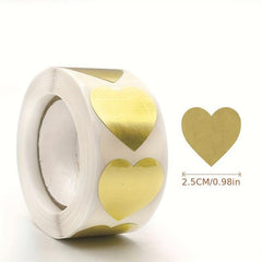 500pcs Heart Shaped 'Thank You' Stickers for Crafting