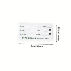 Food Storage Labels - 125pcs, 300pcs, 500pcs, 2.54 x 5.08 cm, 2.54 x 7.62 cm