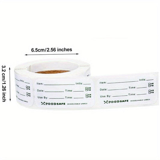 Food Storage Labels - 125pcs, 300pcs, 500pcs, 2.54 x 5.08 cm, 2.54 x 7.62 cm