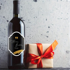 Birthday Bottle Labels Wine Bottle Stickers For Champagne Sparkling Wine
