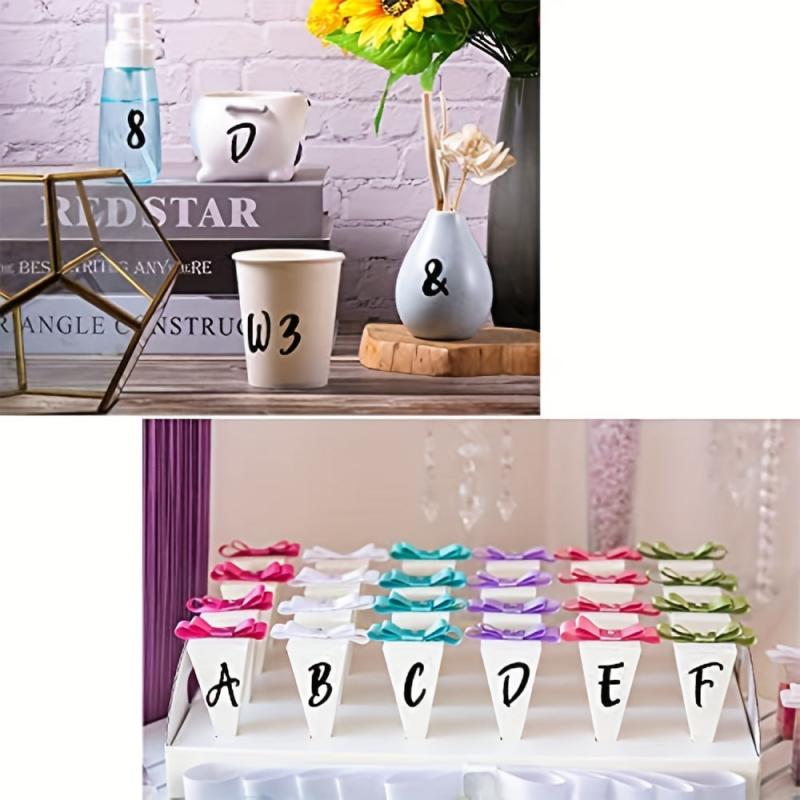 576-Piece Graduation Cap Vinyl Sticker Decals, Self-Adhesive Letters & Numbers