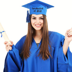576-Piece Graduation Cap Vinyl Sticker Decals, Self-Adhesive Letters & Numbers