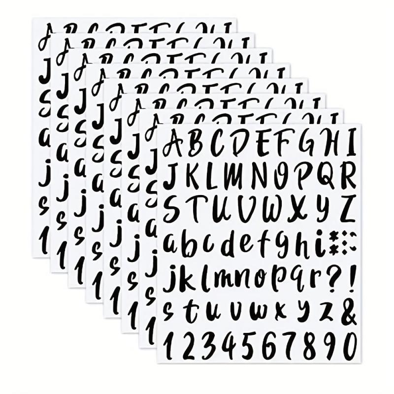 576-Piece Graduation Cap Vinyl Sticker Decals, Self-Adhesive Letters & Numbers