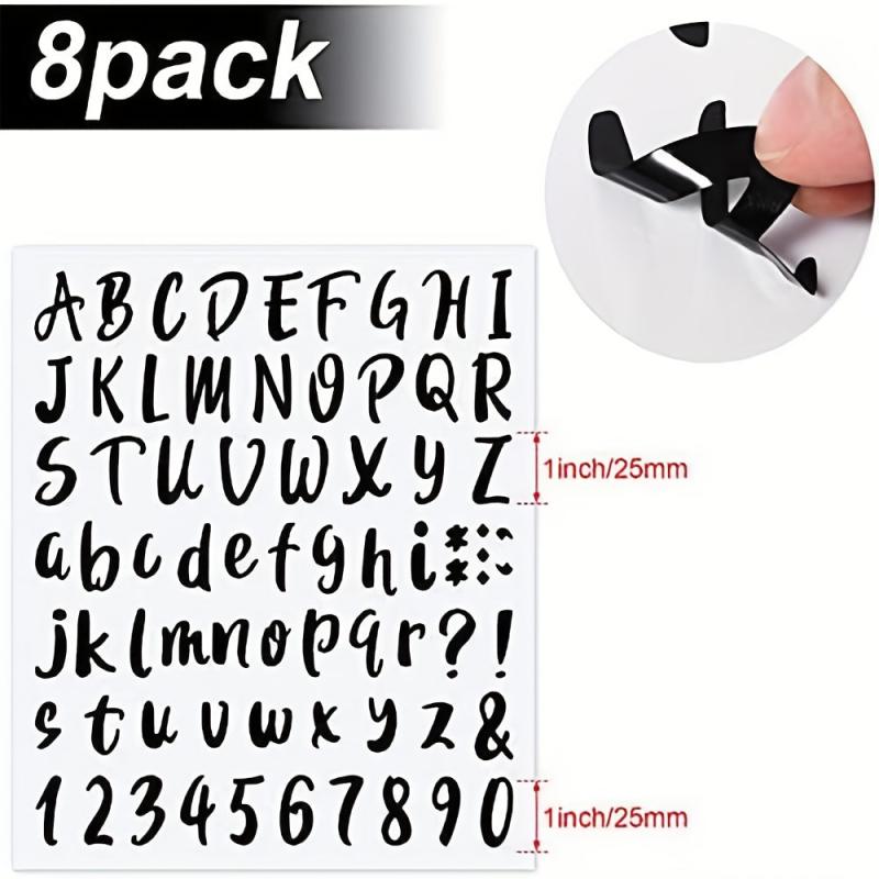 576-Piece Graduation Cap Vinyl Sticker Decals, Self-Adhesive Letters & Numbers