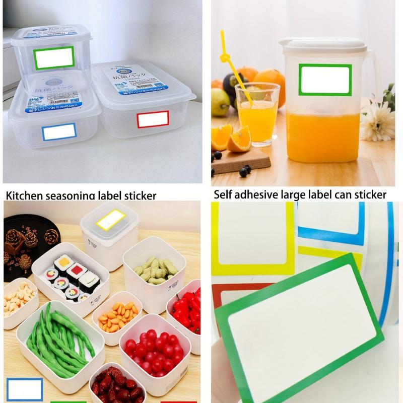 Colored Blank Stickers Roll for Seasoning Labels