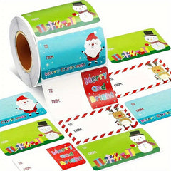 500pcs Christmas Santa Claus Stickers Self adhesive Labels