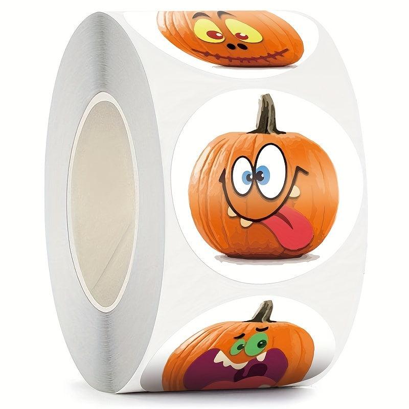 500 Halloween Emoticons Happy Animals Stickers Rolls