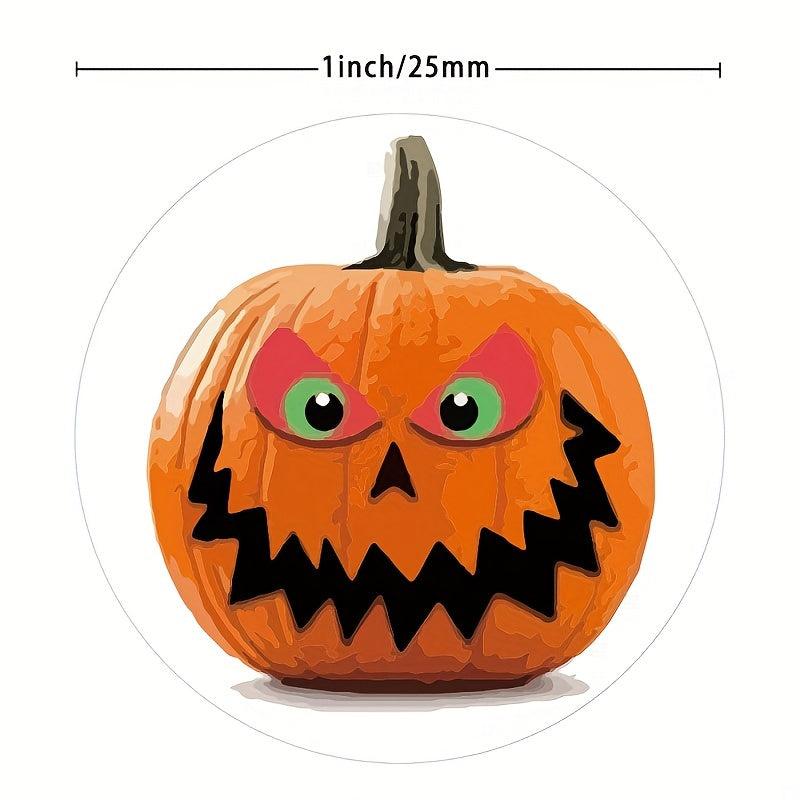 500 Halloween Emoticons Happy Animals Stickers Rolls
