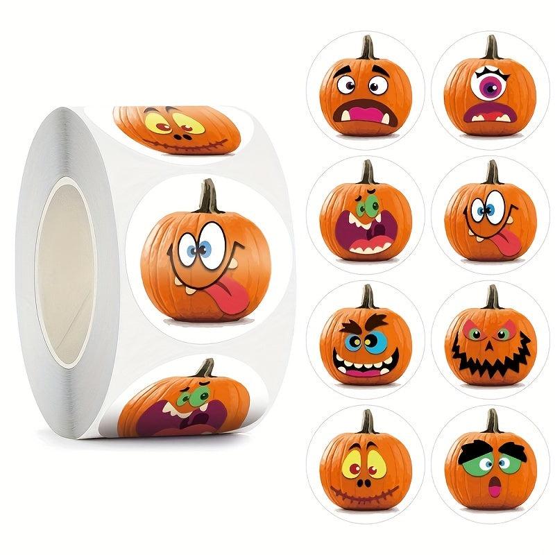 500 Halloween Emoticons Happy Animals Stickers Rolls