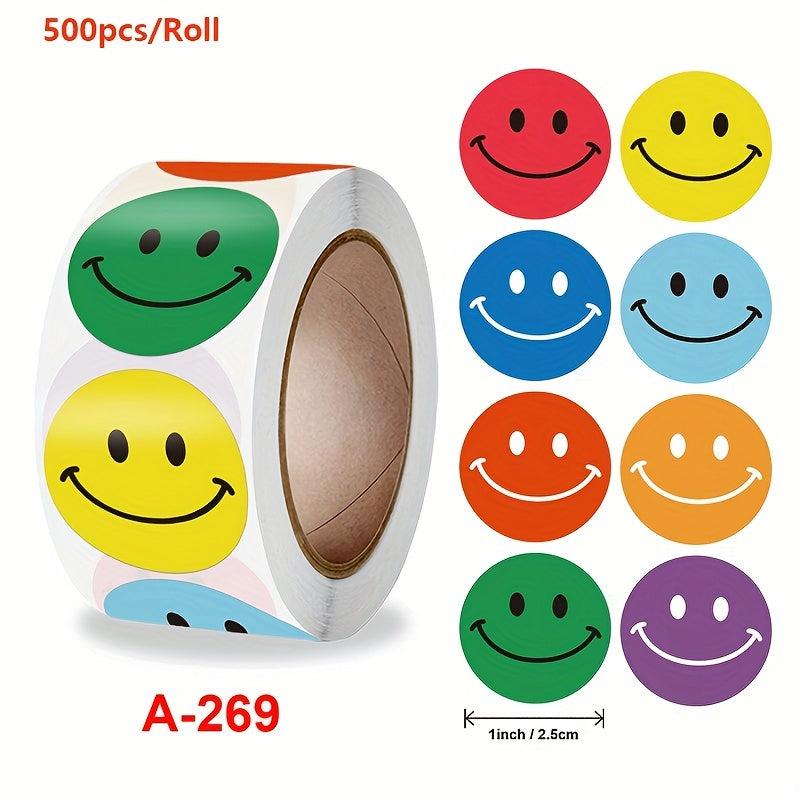 Smiley Face Stickers Roll Labels Reward Stickers Office Stationery Stickers Bulk