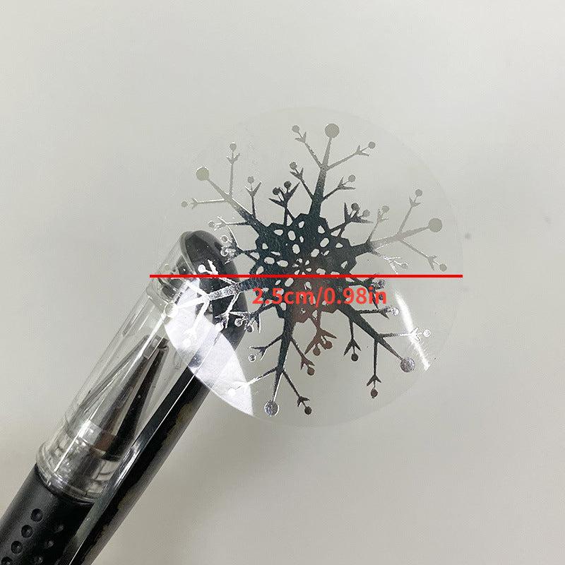 500pcs Christmas Party Snowflake Sealing Sticker Roll
