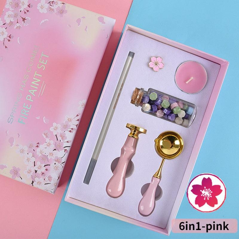 Wax Seal Stamp Kit 9in1 Sealing Envelopes Wax Stamp Set With Spoon Candles