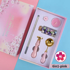 Wax Seal Stamp Kit 9in1 Sealing Envelopes Wax Stamp Set With Spoon Candles