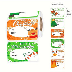 250 Sheets Roll Stickers Christmas Decoration Gift Series Self-adhesive